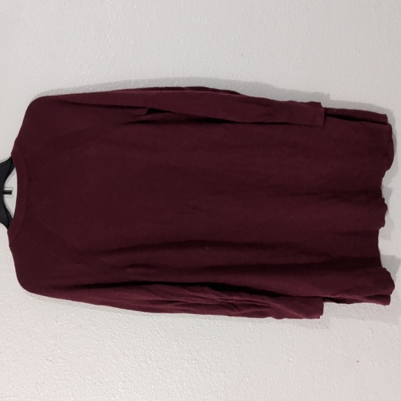 Deep Red Open Front Cardigan - Picture 2 of 4